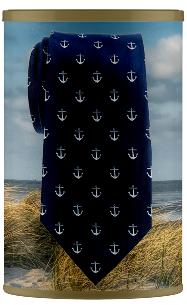 Dose mit maritimer Krawatte